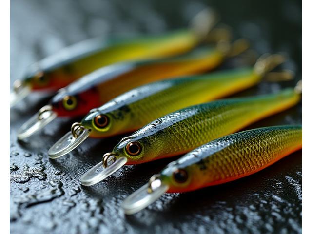 Assortment of highly detailed, realistic Serpent Scale fishing lures.